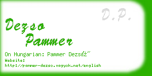 dezso pammer business card